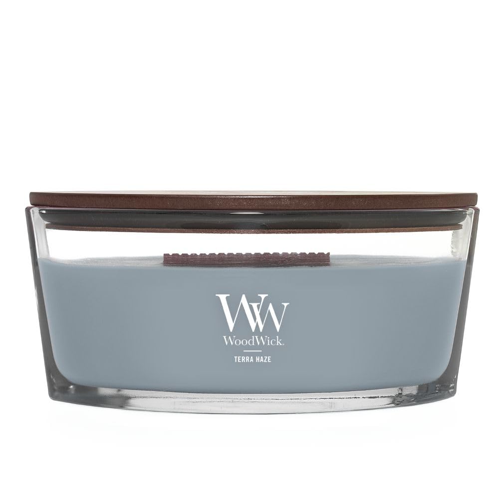 Woodwick Terra Haze HearthWick Ellipse Jar Candle