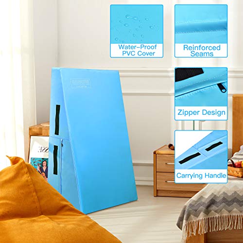 Giantex Incline Gymnastics Mat Wedge Folding And Non-Folding Gymnastics Gym Fitness Skill Shape Tumbling Mat For Kids Play Home Exercise Aerobics (Baby Blue) #TOP4