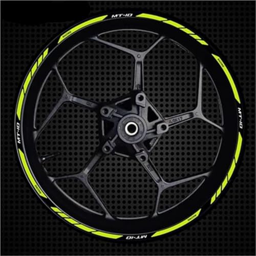 SJHYLL Pegatina Moto Pegatina Reflectante Impermeable para Rueda Motocicleta 17 Pulgadas Juego Decoración para Llanta para MT-10 MT 10 MT10 2022 Pegatina Llanta(Set Meal 6)