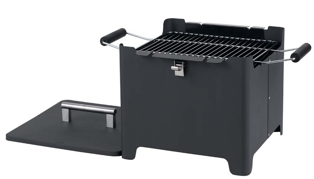 tepro Holzkohlegrill Chill&Grill Cube anthrazit, Grillfläche: ca. 31,5 x 31,5 cm