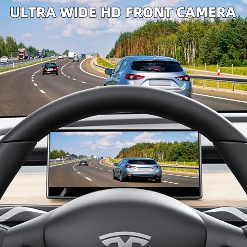 Image of 8.9'' Head Up Display for Tesla Model 3 Highland with Wireless /Wired Carplay Android Auto Bluetooth Synchronous Data,Equipped with Front Camera,OTA Update,Tesla Model 3 Highland Carplay Screen