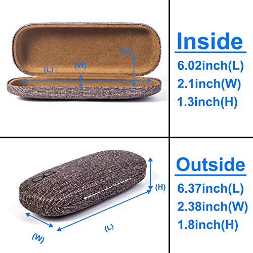 Raylove Hard Shell Clamshell Eyeglasses Case, 3 Piece Unisex Portable Glasses Protection Case #TOP3