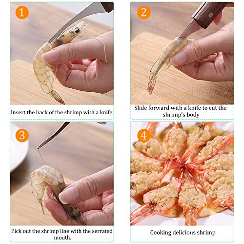 2 Sets Shrimp Deveiner Tool Stainless Steel Shrimp Peeler Portable Shrimp Cleaner Knife Prawn Shell Peeler For Kitchen Shrimp Peeling Tools #TOP3