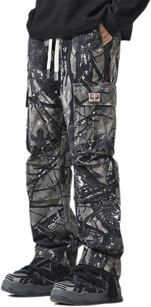 Amazon | [TYYRBMG] ロングパンツ メンズ 迷彩パンツ ストレッチ 迷彩