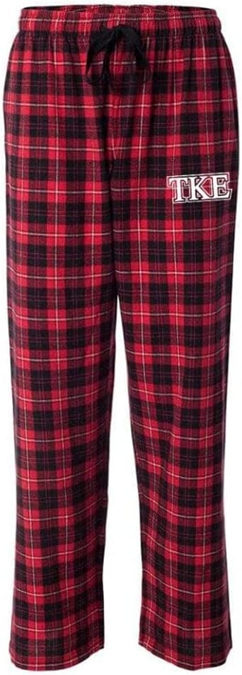 Tau Kappa Epsilon Red Plaid Flannel Pants TKE
