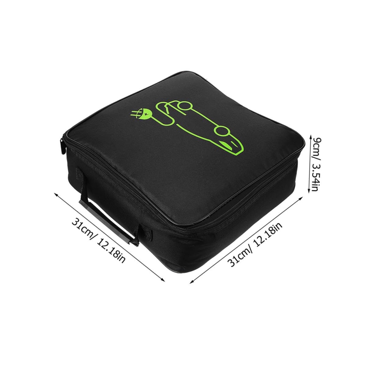 Hemobllo Bolsa de Almacenamiento para Cable de Carga Coche, Organizador Portátil de 2 Piezas, Material Duradero, Tamaño Cuadrado, Uso en Maletero para Mantener Orden y Proteger Cables