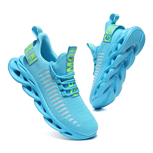 Gslmoln Womens Walking Tennis Shoes Outdoor Sneakers Comfortable Breathable Mesh Knited Sports Jogging Athletic Running Shoes For Gym Workout Nursing Sky/Blue Size 8 #TOP5