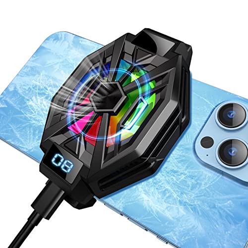 Trakxy Cooler de celular para jogos, visor de temperatura, ventilador semicondutor, função de resfri