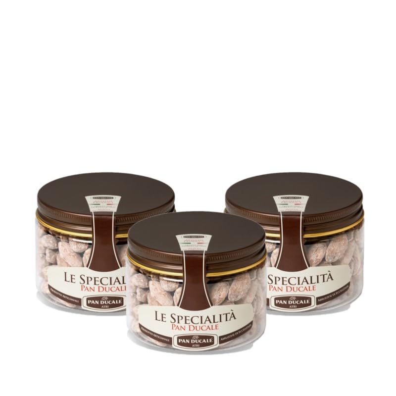 Pan Ducale - Almendras praliné - Postre tradicional de los Abruzos - 3 x 150 g
