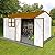 Dyncan Maximize Garden Space with 10ft x 8ft Metal Storage Shed, Durable Construction, Integrated Vents, White and Yellow