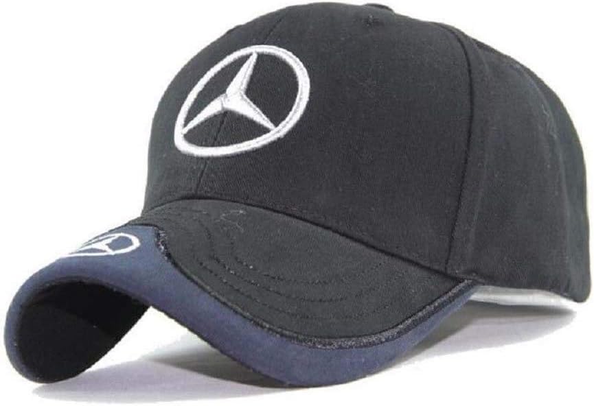 For Mercedes Benz Embroidered Logo Black Color Adjustable Baseball Caps for Men and Women