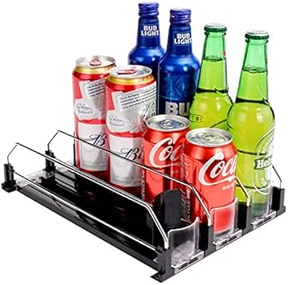 BingoHive Automatyczny Puszek Organizer do Lodówki Organizery do Lodówki Podajnik Puszek do Lodówki Organizator Puszek do Lodówki mieści 12 Puszek Piwa Soda Napój Bezalkoholowy 330ML 440ML 500ML
