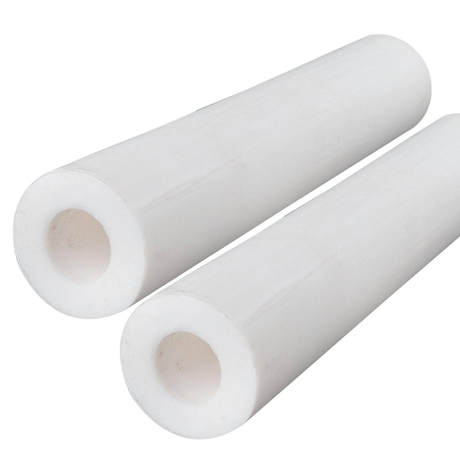 POM Tubos de Plástico Técnico, Pack de 2 Barras Huecas de 500mm, Acetal de Alta Resistencia para Torno, 25mm x 16mm