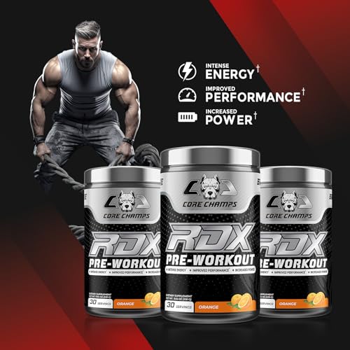 Image of Pre Workout Powder for Men & Women | Enhanced Energy, Focus, & Pumps + Cognitive Enhancers | 300mg Caffeine | 30 Servings (Orange)