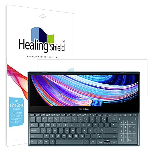 Healingshield �X�L���V�[���t���ی�t�B���� Screen Protector Light Oleophobic High Gloss Film Compatible with ASUS ZenBook Pro Duo 15 OLED UX58