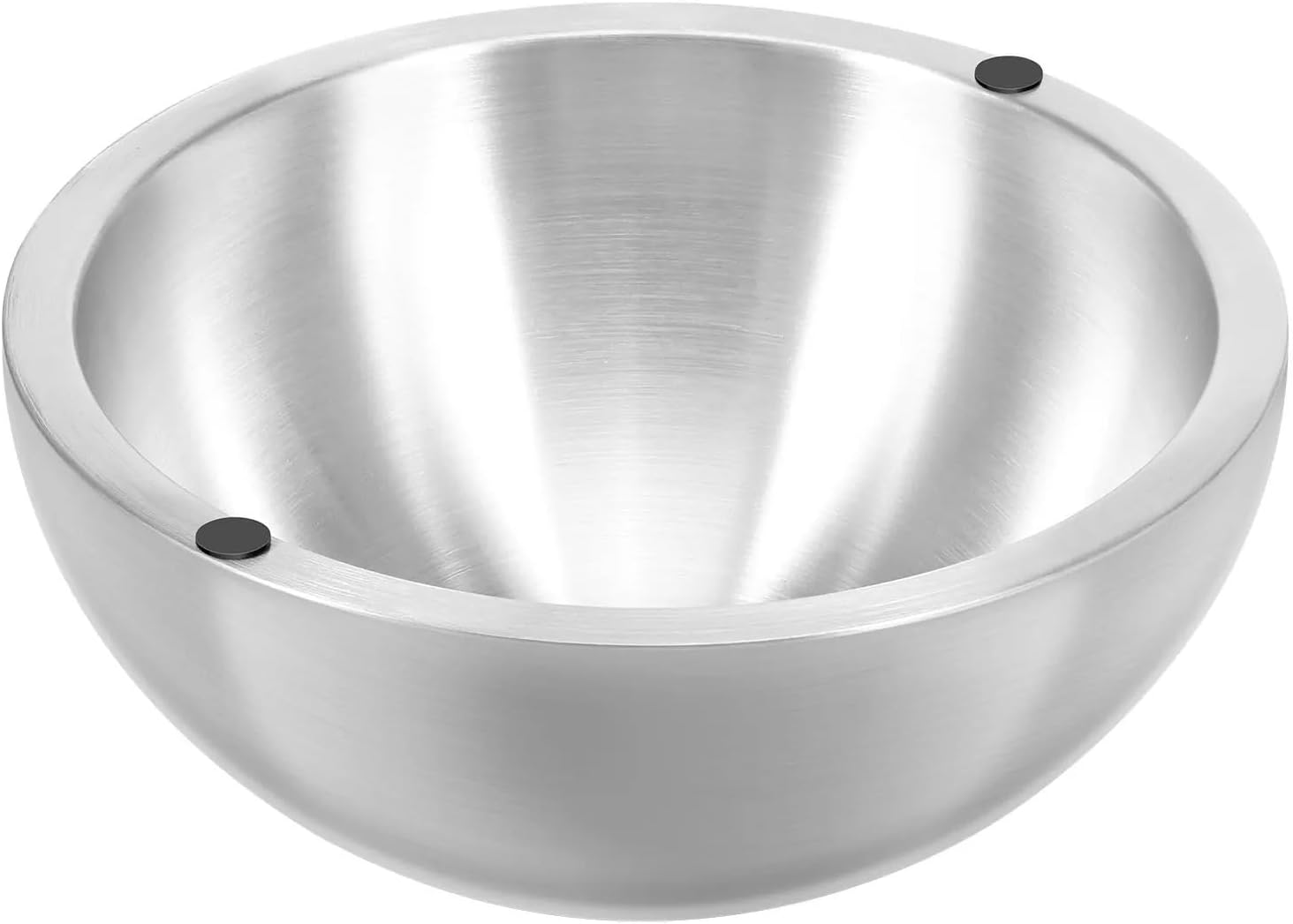 Stainless Steel Dip Chiller Bowl with Double Walled Ice Cavity, Insulated Serving Bowl(Silver 20 cm)