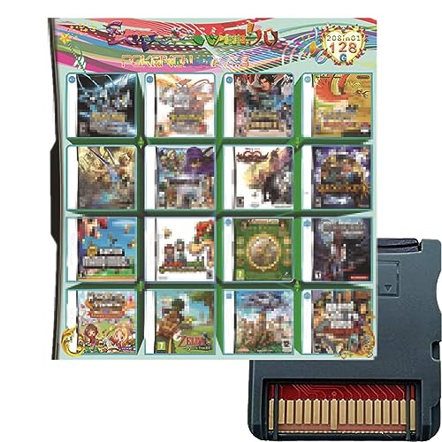 Cartuccia da gioco 208 in 1, collezione di carte retrò con 208 giochi, adatta per la maggior parte delle console DS / 2DS / 3DS