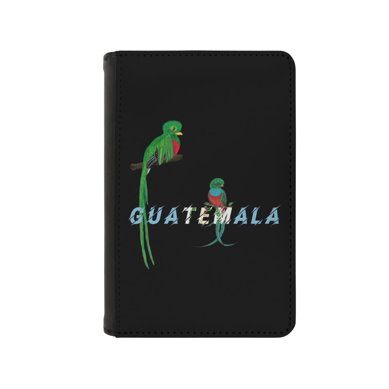 Guatemalan Flag Guatemala Quetzal Birds Passport Holder Cover for Travel Novelty PU Leather Wallet Case Protector with Card Slots for Family Women Men