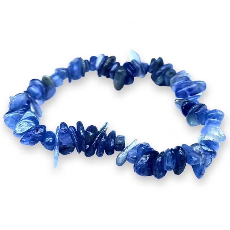 ADATTO PER TUTTI I POLSI Generico Bracciale chips braccialetto pietra vera naturale (CIANITE KYANITE)