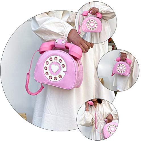 VALICLUD Umhängetasche Telefon Geformte Handtasche Retro Top Griff Tasche Neuheit Geldbörse für Frauen