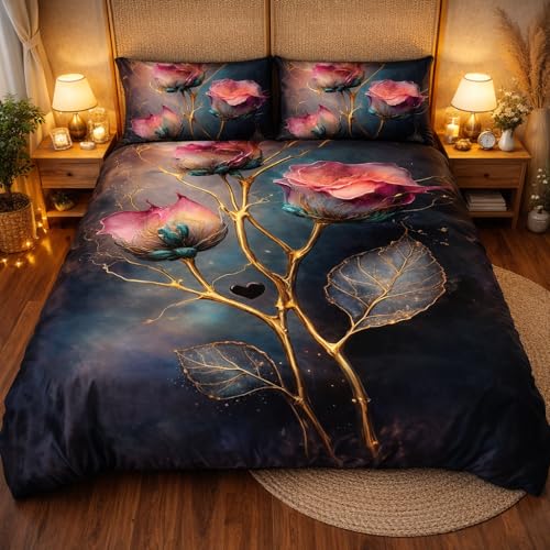 Image of DECORUM Premium 7D Digital Printed Cotton BEDSHEET (90 X 100) Inch with 2 King Size Pillow Covers - HIGH-Definition Design & Superior Comfort (Heavy Quality) BEDSHEET