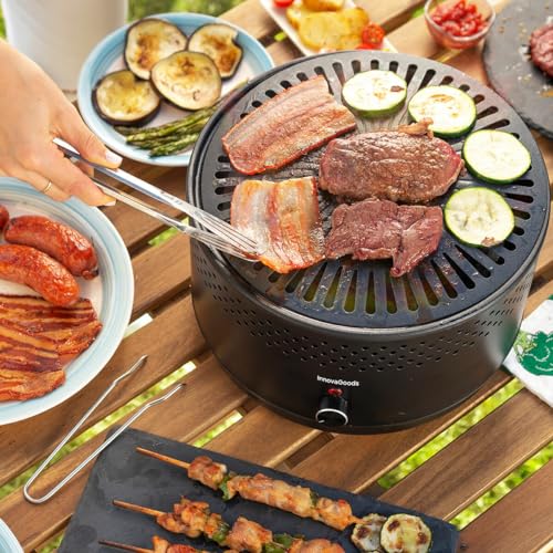 InnovaGoods® Mini Barbecue Portatile a Carbone Pieghevole, Design Innovativo, Leggero e Maneggevole, Facile da Usare e Pulire, Ideale per 2 Persone, Nero, Acciaio Inossidabile - immagine 6
