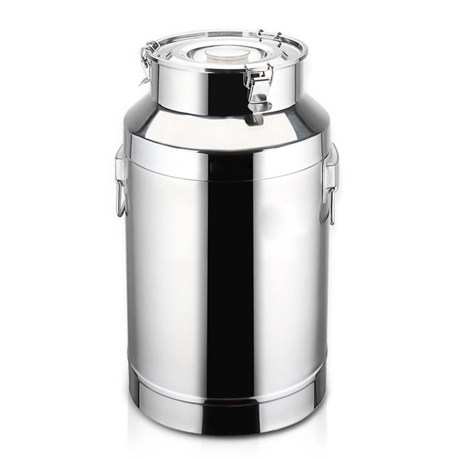WOTZOV Milk Can Transport Bucket 201 Stainless Steel Heavy Duty Milk Jug Wine Pail Bottle With Sealed Lid Oil Barrel Tea Canister For Liquid Solid Storage,48L，35L