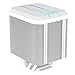 ALSEYE M90 CPU Cooler, Hidden Fan Designed Dual Tower Air-Cooled CPU Cooler with ARGB Light Effect Cover Compatible with Both Intel and AMD Platform, LGA1700 Supported (M90 White)