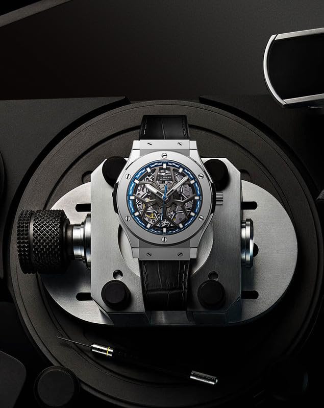 Image of Giordano Automatic Watch for Men - Round Dial, Stainless Steel Case, Transparent Mechanical Movement, Luminous Hands, Black Leather Strap