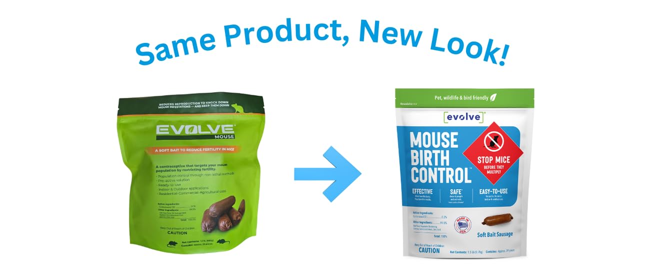 Evolve Mouse Birth Control Soft Bait Sausages 1.5 lbs | Science-Based Mouse Population Control | Non-Lethal Long-Term Population Management | Science-Based Mouse Population Control | Non-Leth product thumbnail 4