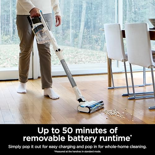 Image of Shark PowerPro Flex Reveal Plus Cordless Vacuum, Java, IZ382H | FloorDetect & Dirt-Reveal Technology, HEPA Filter, for Carpets & Hard Floors, up to 50-Min Runtime, Powerful Pet Hair Pickup