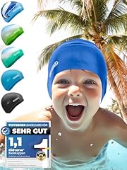 KIDVERSE Badekappe Kinder wasserdicht - Schwimmhaube Kinder mit Anti-Rutsch-Noppen - Badekappen für Schwimmer mit UV Schutz - Schwimmhaube Jungen - Reißfeste Badehauben in verschiedenen Größen