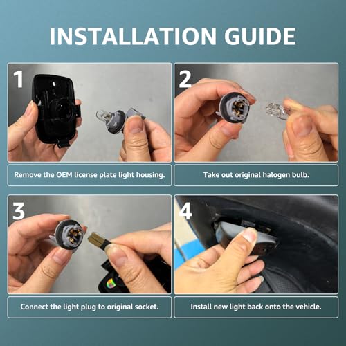 Image of LED License Plate Light Compatible with 2005-2015 Toyota Tacoma,