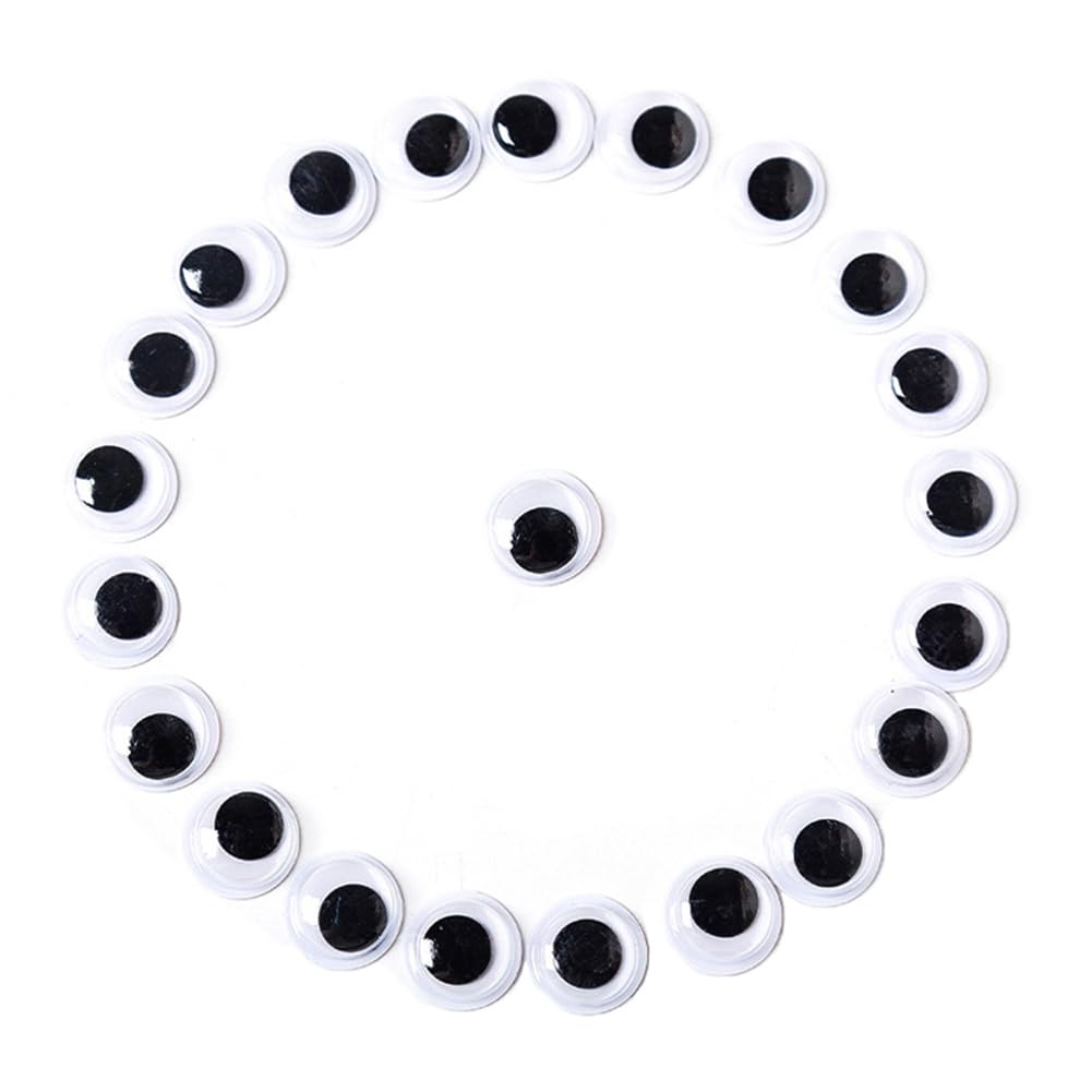 Set De 50 Yeux Mobiles Ronds Adhésifs - 25mm - Créalia - Pompons - Les Accessoires Déco - Supports à Décorer