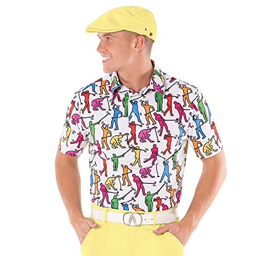 Image of Royal & Awesome Pastel Golf Hats Men, Funny Golf Hats, Mens Newsboy Cap, Flat Cap Style, Bright Pastel Design, One Size