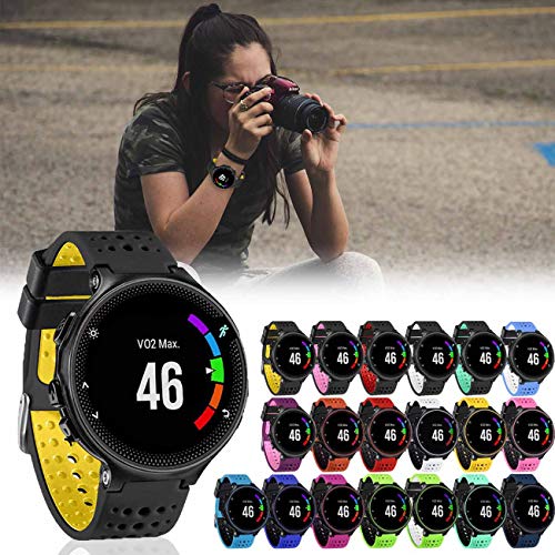 Image of Band Compatible with Garmin Forerunner 235, Soft Silicone Replacement Watch Band Strap Wristband for 220 /230 /235 /620 /630 /735XT /235 Lite Smart Watch for Women Men
