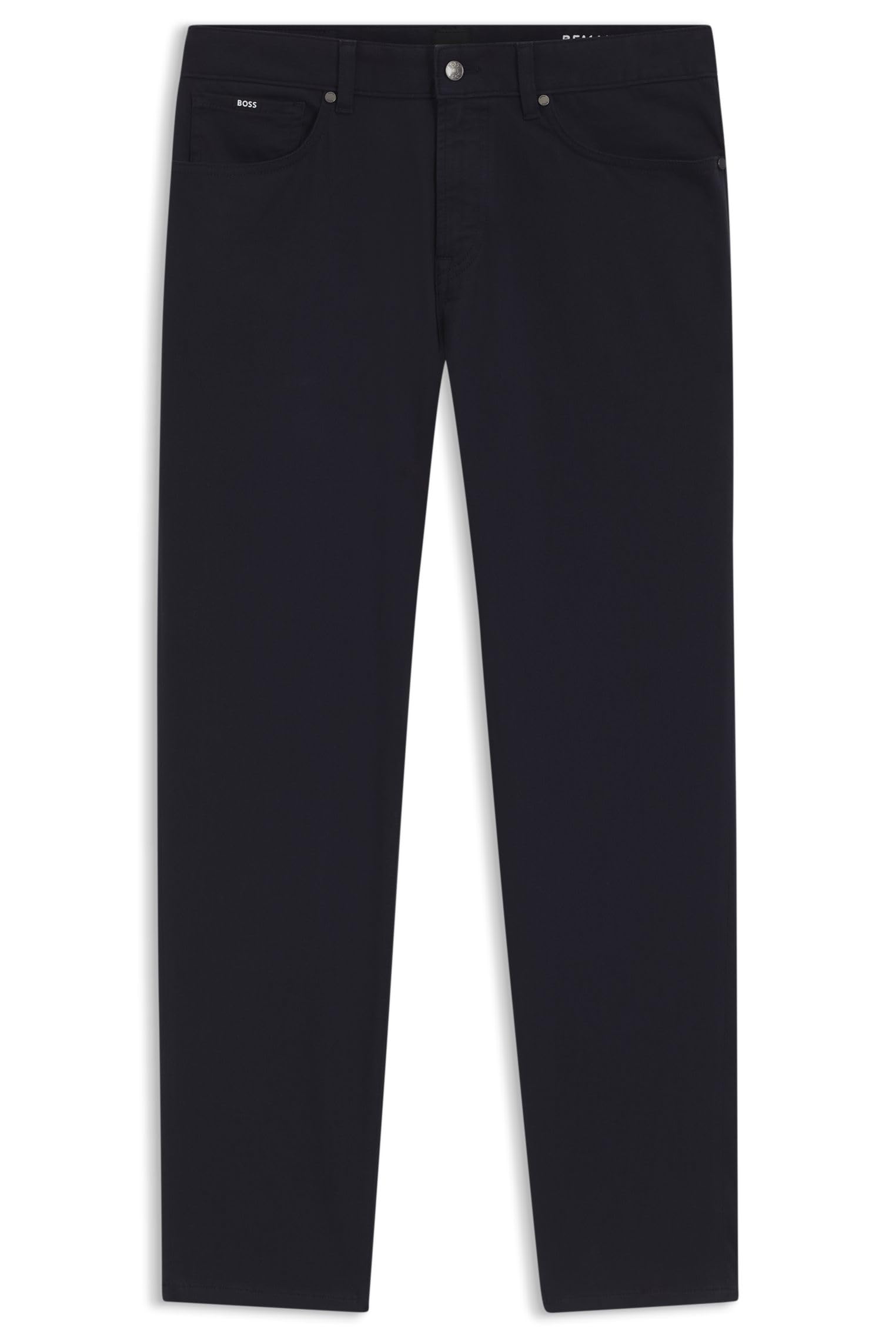 BOSS Herren H-Re.Maine5 Maine Regular-Fit Hose aus elastischem Baumwoll-Twill