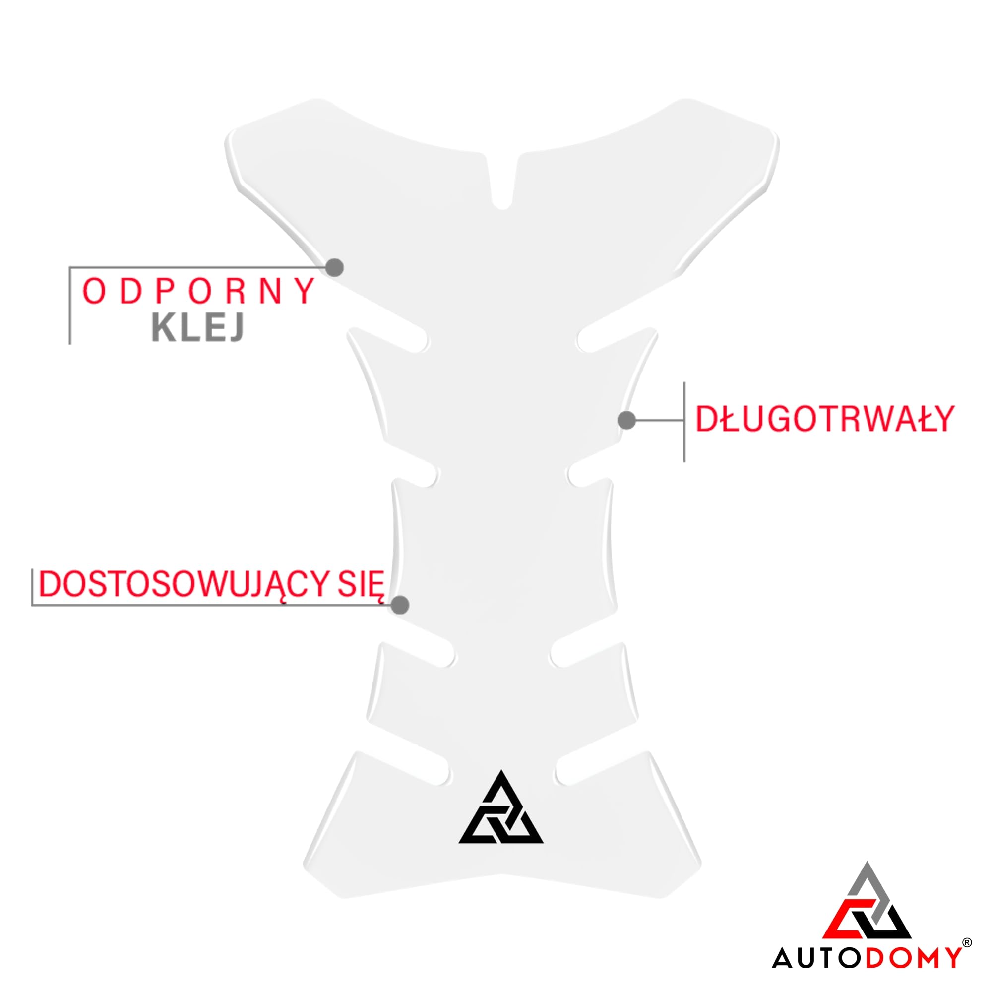 Autodomy Ochrona Zbiornika Paliwa Motocykla Węgiel Przezroczysty V2 20x14 cm | Ochrona Zbiornika Motocykla Odporna na Deszcz i Słońce | Naklejka Zbiornika Pasująca do Każdego Modelu
