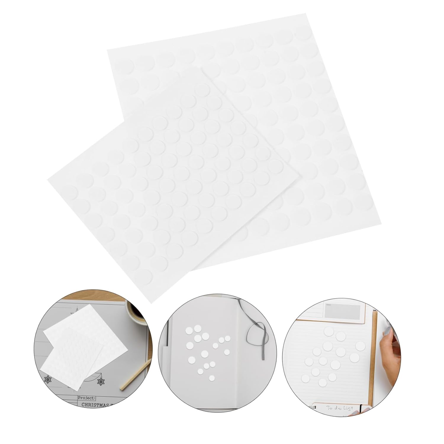 GARVALON 10sheets High Viscosity Acrylic Double-Sided Wall Adhesive Dots Double Sided Tape for Walls Removable