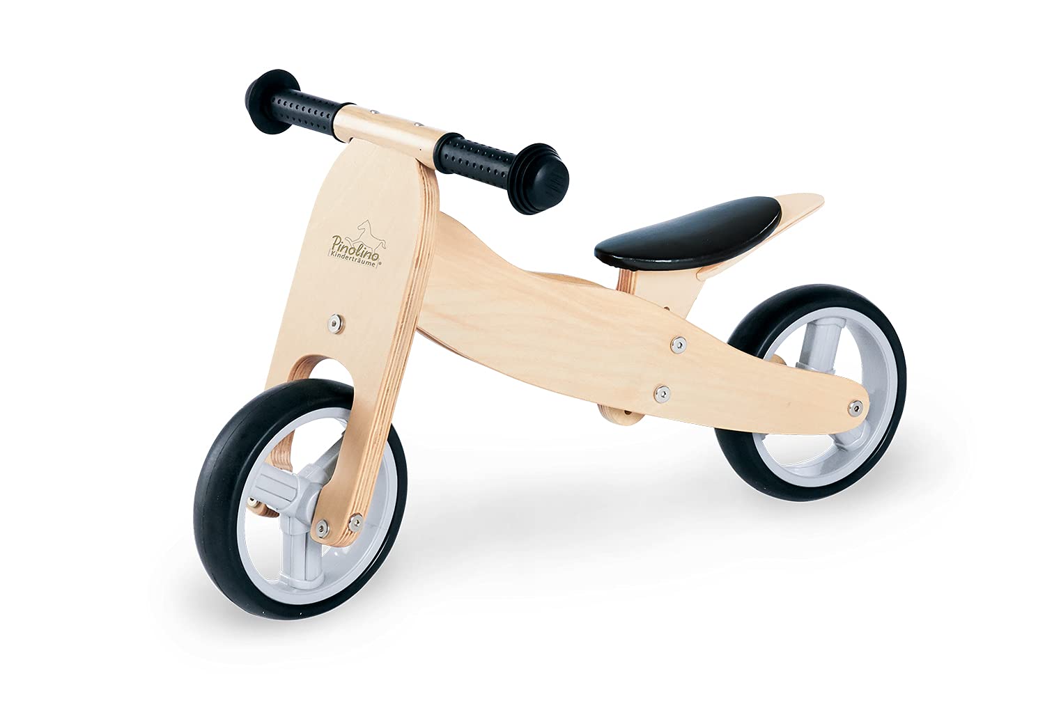 PINOLINO Andador para Bebé 'Charlie', de madera, convertible en 4 posiciones, sillín regulable en altura en 6 posiciones, para niños a partir de 1,5 años, naturaleza