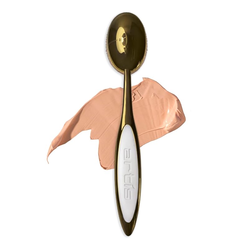 Artis Elite Oval 7 Makeup Brush for Foundation, Creams, Powders & Liquids, Professional Dense Foundation Brush for Liquid Makeup, BB Cream, SPF & Contour, Airbrush Finish Applicator, Color Willow