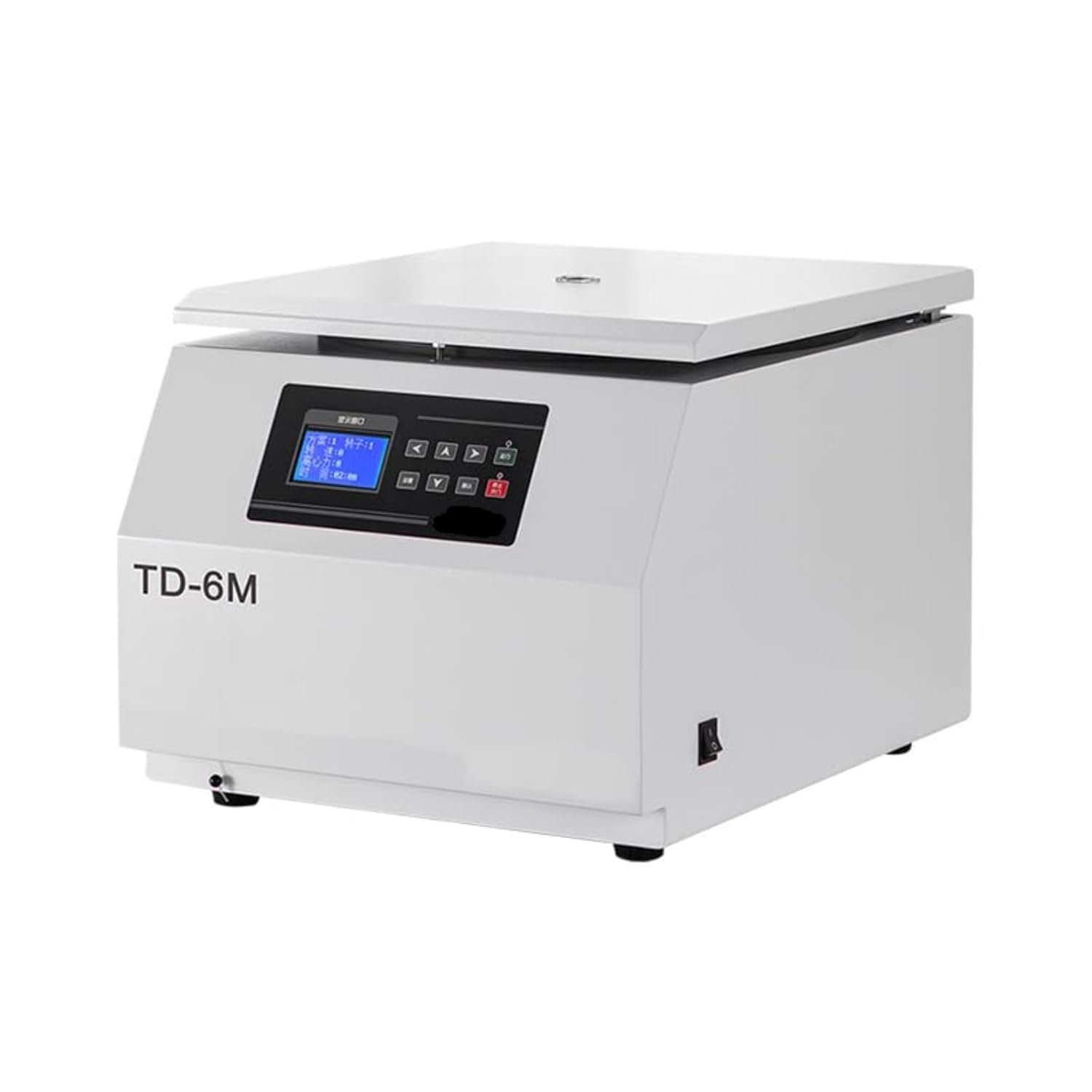Electric Lab Centrifuge 6000 RPM 4 * 500ml Level Rotor, Low Speed Refrigerated Benchtop Centrifuge 20°C to 40°C Temperature Control ±1°C Accuracy, 5200xg