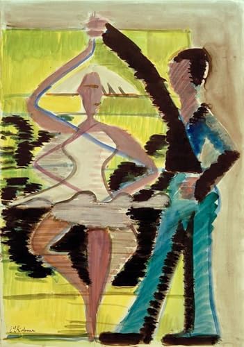 Art Posters Ernst Ludwig Kirchner Pantomime III Impression Murale Animaux Bureau 60x90