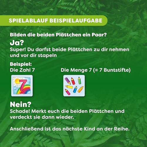 HABA Zahlendino – Zahlen- und Memospiel zum Rechnen- und Mengenlernen für Kinder von 3-8 Jahren, inklusive Variante für 1 Spieler – 1004928001