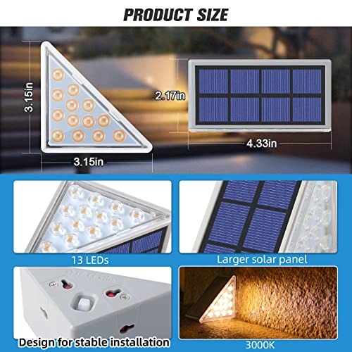 Image of NIORSUN Solar Step Lights - 12 Pack Warm White Auto On /Off, Waterproof IP67, Outside for Stairs, Patios, Yards, Porches, Steps, Sidewalks, Decks
