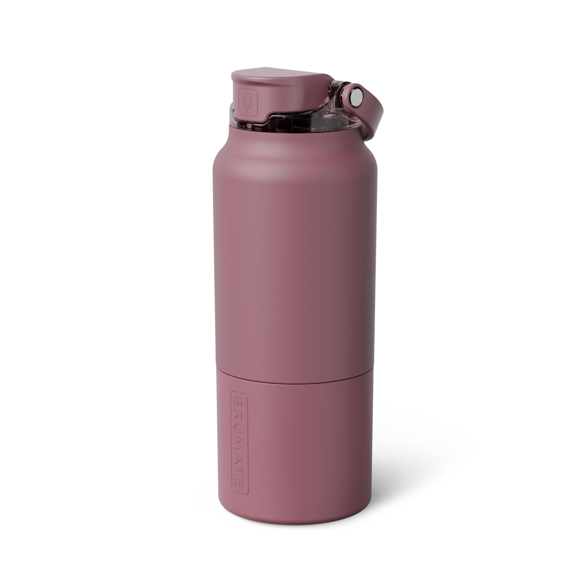 BrüMate Rise 35oz Water Bottle With 100% Leakproof Covered Silicone Straw | Insulated Stainless Steel Water Bottle With Removable Straw | Fast Flow | Soft Sip Silicone Spout | BPA-Free (Rose Taupe)