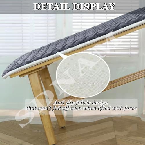 OutdoorIndoor Panca Antiscivolo Cush per Patio Swing Loveseat Pad 484060x12141618 Pollici Grigio Scuro Giardino Seat Cush per t &