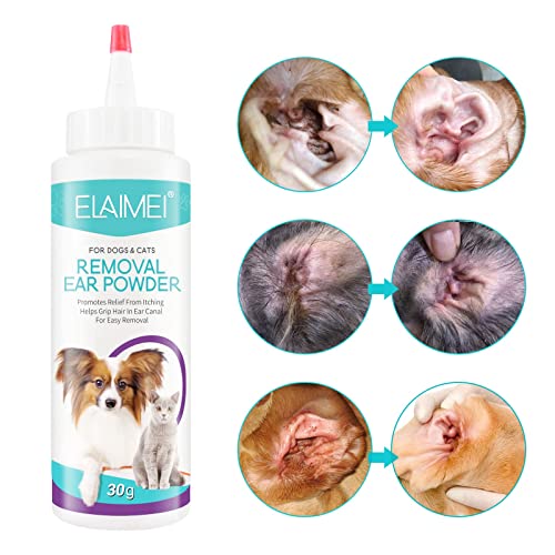 Dog Ear Cleaner - Remoção em pó da orelha para animais de estimação, tratamento de infecção por ouvi