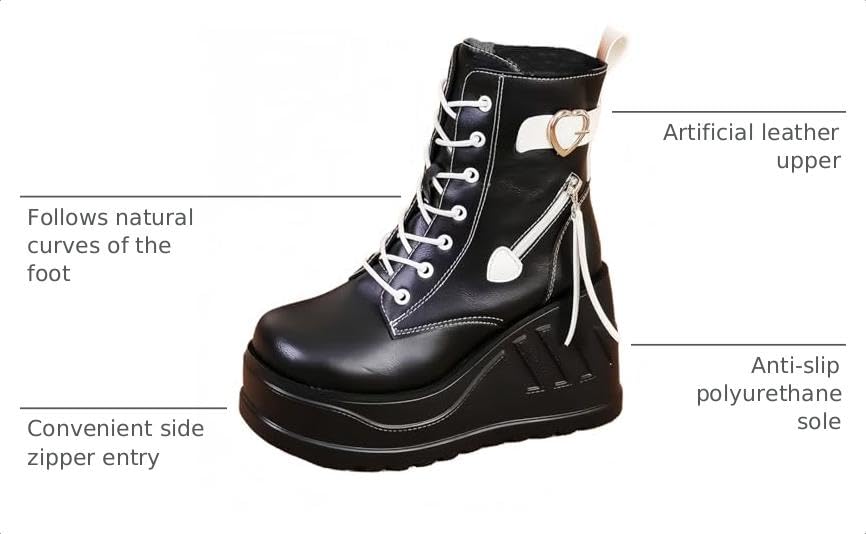 Image of Ulalaza Women Mary Jane Dress Pumps Lolita Shoes Cute Platform Gothic Double Ankle Strap Round Toe Chunky Heel Uniform Pumps Shoes Perfect for School Party Business Work Dance Date Night Club