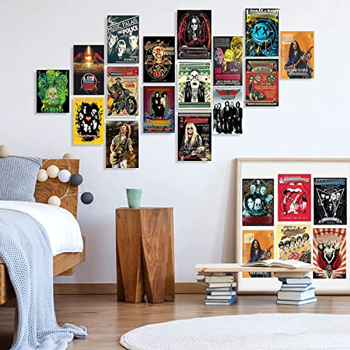 70Pcs Music Posters Album Cover,Vintage Rock Band Wall Collage Kit,4X6''Retro Nirvana Poster Concert Wall Aesthetic Pictures,Queen Vintage Room Decor For Room Aesthetic 70S 80S 90S Decor #TOP2